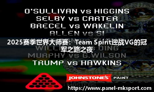 2025赛季世界大师赛：Team Spirit迎战VG的冠军之路之夜